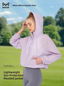 Miiow | Womens Summer Lightweight Breathable Ice Sensation Sun Protection Clothing MiiOW Cat Person Original Yarn Thin Style Outdoor Fashion