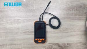 Máy Nội Soi Công Nghiệp Với Màn Hình IPS 4.3 8MM Camera Kép Chống Nước USB Đầu Dò Kiểm Tra Ống Video Borescope Với Túi Đựng Dụng Cụ 9 Đèn LED
