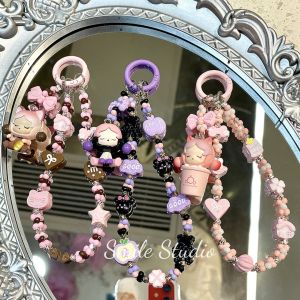 Trendy Taiwan Limited Bubble Creative Handmade Alloy Mobile Phone Chain Pendant Keychain Gift for Best Friend