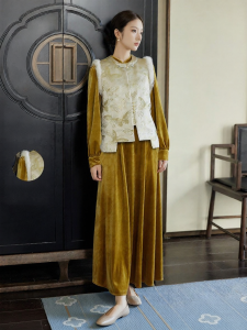 JK＆JS | Fashionable New Chinese Style Jacket Dress Set 2 Pieces
