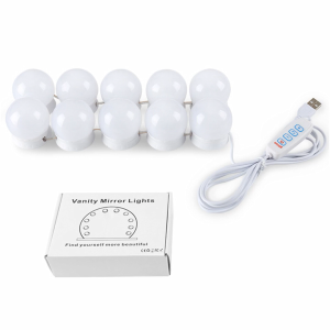 MBMSHEGH 10Pcs Dimmable Bulbs Vanity Mirror Lights USB Plug Dressing Table Makeup Led Bulb String Light