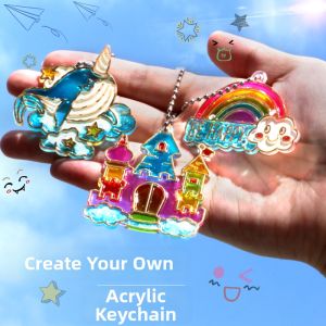 JINGQING | No-bake Glass Painting Kit Children