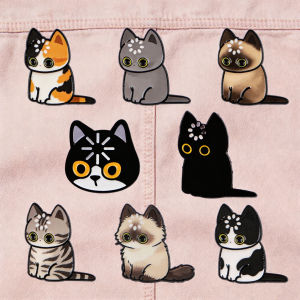 Loading Black Cat Cute Enamel Pin Cute Digital Download Icon Pet Woman Brooches Badges Metal Collar Pins Jewelry Gift for Friend