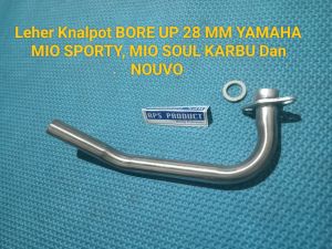 Leher Knalpot Bore Up Yamaha Mio Sporty Dan Nouvo 28 mm Monel Steel Berkualitas