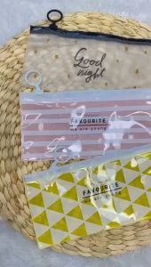 Tempat Pensil Transparan Pouch Motif Serbaguna Tempat Kosmetik Dan Alat Tulis Anti Air