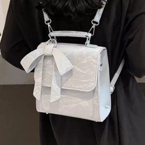 Elegant Princess Style Butterfly Knot Crossbody Double Shoulder Bag Cool Sensation College Fashion Handbag Convenient Carry Design