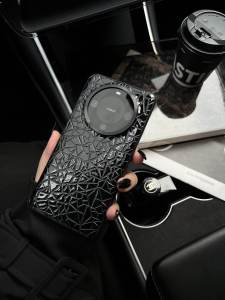 Ultra-Thin Full-Coverage Geometric Design Phone Case for Huawei Mate60 pro Mate70 New Model Simple Creative Leather Protective Shell