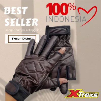 Sarung Tangan Sepeda Motor PU Leather Waterproof KL 9617 Biker Glove