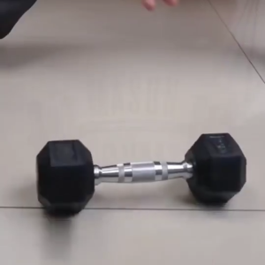 UPRO Rubber Coated Hex Dumbbell 7.5 -15KG with Contoured Chrome Handle - Dumbbells hexagon dumbbells