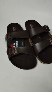 Sandal Casual Tali Pria Sandal Strap Quiks1lver Coklat Tua Jepit Tali 2 Kulit Sintetis Harian Ootd Fashion Liburan Anti Slip Birken