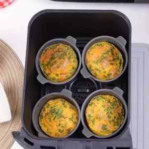 2/4/8Pcs Ramekins For Air Fryer Silicone Large Muffin Cases Nonstick Egg Poacher Silicone Mould Bakeware Easy Release Baking