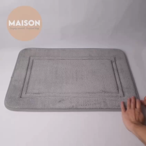 [SG STOCK] Microfiber Rectangular Thick Floor Mat Anti Slip Water Absorbent Rug For Stylish Bathroom Kitchen Doormat