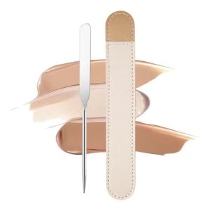 Stainless Steel Makeup Spatula Mixing Stick Foundation Brush Set Eyeshadow Cream Pigment Mixing Tool Face Contour Brush Tool