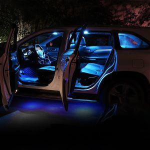 For Hyundai Tucson TL 2015~2020 Car Front Rear Dome Lamps Vanity Mirror LED Reading Lights Trunk License Plate Light Accessories