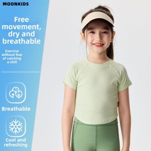 Moonkids | Sporty Cool Feeling Fitted Girls T-Shirt