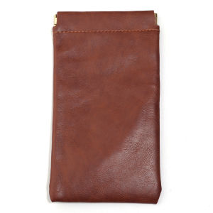 1pc/lot Leather Sunglass Storage Bags Shrapnel Mouth Automatic Closed Storage Bag For Pocket Money Charger Earphone Organizer
