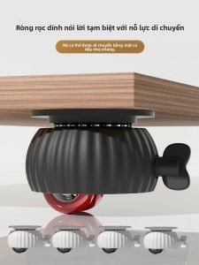 MONLEYTA | Bánh xe đa năng dán âm ỉ có phanh cho bàn trà Bánh xe lăn bằng nhựa không cần khoan Bánh xe cơ sở cho đồ dùng gia đình