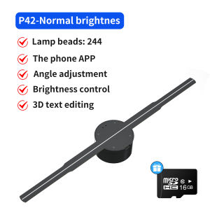 42cm 3D Fan Advertising Projector Wifi Led Sign Holographic Lamp Player Remote Advertise Display Hologram Projector Logo Light