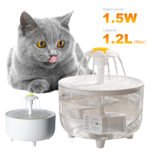 1200ml Automatic Cat Water Fountain Filter USB Pet Drinking Dispenser Drinker Cat Water Fountain Cats Water Dispenser
