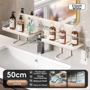 XIJIJIA | Freestanding Wall-Mounted Drill-Free Bathroom Shelf
