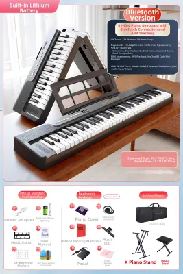 BEETHOSTAR | Foldable Weighted-key Electronic Piano 61 Keys