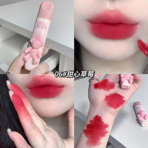 Little Bear Crystal Frozen Strawberry Glossy Lip Glaze Mirror Whitening Nude Doodle Lip Korean Makeup Y2K Cosmetics Lipsticks