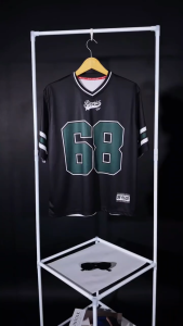 KHF | Jersey Vintage Number 68CW Wanita Laki-Laki Cewek Futsal Bahan Dryfit Brazil Milano Full Printing Oversize Casual Rugby Retro Streetwear Hockey Retro NFL Bola Olahraga Boxyfit Pakaian