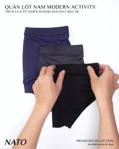 COMBO Quần Lót BRIEF Nam Vải Cotton 100% Thun Lạnh Lưới Lỗ Cao Cấp Màu Đen Xám Trơn Boxer Sịp Đùi Tam Giác Xì Lip Sì NATO