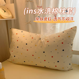 Non-Cotton Pure Cotton Polka Dot Pillowcases Pillow Covers for Childrens Bedding Polyester Fiber 48cmx74cm Single Core Cover