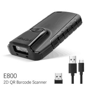 NETUM Bluetooth 2D Barcode Scanner 3-in-1 Small Portable QR Bar Code Reader Automatic Wireless Scan Back Clip Work with Tablet iOS Android Windows MacOS for Warehouse Inventory POS - E800