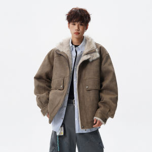 WUKONGYOUHUO | Vintage Loose Couples Warm Fur-Lined Jacket