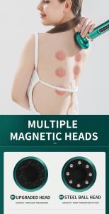 Metal steel Ball Teeth Electric Cupping Massager Vacuum Suction Cup GuaSha Anti Cellulite Beauty Health Scraping Infrared Heat Slimming Massage Therapy Handheld Adjustable Cellulite Massager Cellulite Machine Hand Held Body Sculpting Machine Leg Massager