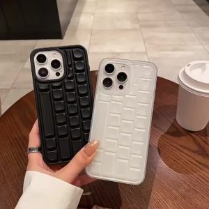 Sáng tạo Vui nhộn Hài hước 3D Bàn phím Phím Màu trắng Ốp lưng điện thoại Phù hợp cho iPhone 16 Pro Max 15 14 13 12 11 Pro Max PLUS Màu đen Chống sốc TPU