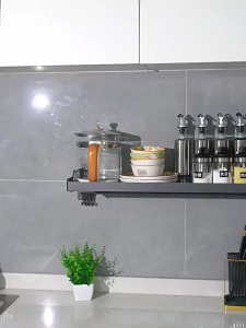 Kitchen Wall Mounted Microwave Oven Rack Punch-free Microwave Oven Rack Microwave Oven Electric Rice Cooker Toaster Oven Wall Storage Bracket Carbon Steel Rustproof Shelf