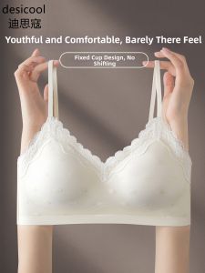 Push-up Gathered Bra No Underwire Comfortable Breast Lifting Anti-Sagging Side Support Lace French Style