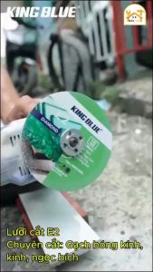 Lưỡi cắt kính gạch bóng kính đá cẩm thạch Kingblue 1 tấc 110mm E2 hợp kim thép - Hàng chính hãng