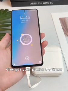 【Wall Charger】 CCC Original 20000mAh Powerbank CCC 66W Fast Charging Portable Built in Dual Cable Detachable AC Plug For Android Type C iPhone