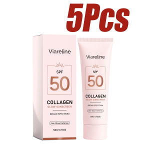 VIARELINE | Collagen Glow Sunscreen SPF 50 Lightweight Body Protector Solar Lotion Long-Lasting Non-Greasy Daily UV Protection Sun Sunblock