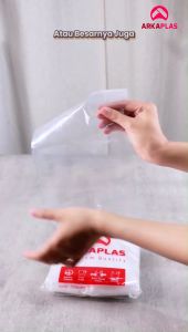 ARKAPLAS Plastik Kantong kresek PE bening 26x46