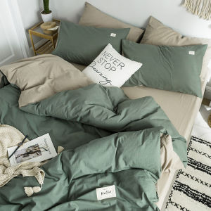 Kiss Dear | Nordic Water-washed Pure Cotton Three-piece Bedding Set