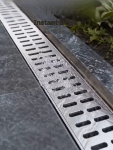 Heavy Duty 304 Stainless Steel Drain Channel 100x20x10cm Linear Gutter for Garage Car Wash