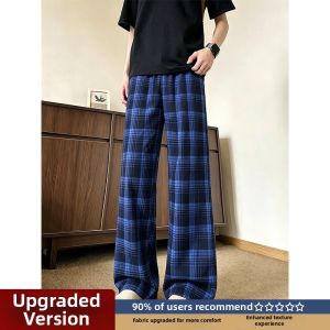 LIUBU | Red Plaid Summer Slim Fit Trousers