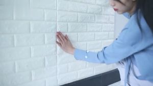 50PCS 3D Wallpaper Sticker Wall Decoration Foam Brick Waterproof Self Adhesive Sound Insulation Durable Moistureproof