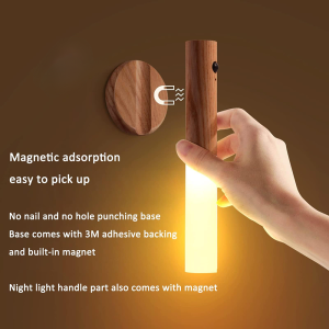 Automatic Night Light Motion Sensor Rechargeable 3-Mode LED Wall Light Human Body Induction Light for Bedroom Bathroom Hallway