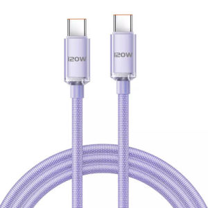 Cáp Sạc Nhanh Type C To Type C 120W 6A Dây Dữ Liệu USB C 1.5m/2m Dành Cho iPhone 15/16 Pro Max Samsung S24 Cáp Nylon Sạc Nhanh