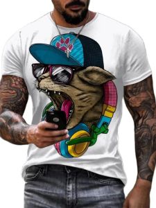 Áo Thun Nam Tay Ngắn Thường Ngày in Họa Tiết Mùa Hè Phong Cách Trẻ Trung Cổ Tròn Dáng Ôm Mùa Hè Thường