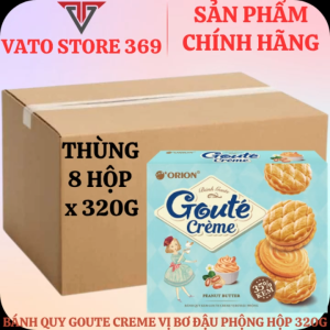 Bánh quy kem GOUTE creme hương vị bơ đậu phộng hộp 320g