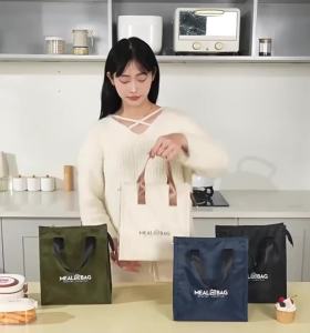 Large Capacity Minimalist Insulated Bento Lunch Bag Aluminum Foil Meal Storage C044