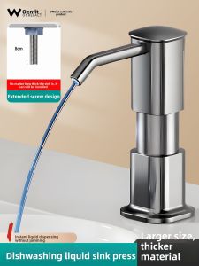 Wonrefact | Press Soap Dispenser for Kitchen Sink and Vegetable Basin with Extended Screw and Square Pump Head