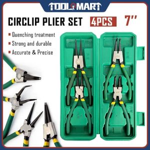 4PCS Snap Ring Pliers SetCirclip Pliers 7 Inch C Clip Pliers for Snap Ring Remover Retaining Lock Ring Pliers Set with Storage Case